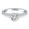 Load image into Gallery viewer, 14k White Gold Engagement Ring with Diamond Channel Set Band