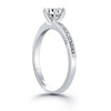 Load image into Gallery viewer, 14k White Gold Engagement Ring with Diamond Channel Set Band