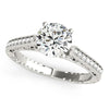 Load image into Gallery viewer, 14k White Gold Round Diamond Antique Style Engagement Ring (1 1/8 cttw)