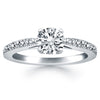 Load image into Gallery viewer, 14k White Gold Diamond Pave Cathedral Engagement Ring