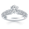 Load image into Gallery viewer, 14k White Gold Triple Row Pave Diamond Engagement Ring