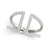 Load image into Gallery viewer, 14k White Gold Open Style Dual Band Ring with Diamonds (1/2 cttw)