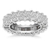 Load image into Gallery viewer, Exquisite 14k White Gold Emerald Cut Diamond Eternity Ring
