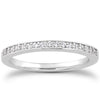 Load image into Gallery viewer, 14k White Gold Micro-pave Flat Sided Diamond Wedding Ring Band