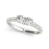 Load image into Gallery viewer, 14k White Gold Round Two Stone Diamond Ring (3/4 cttw)