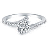 Load image into Gallery viewer, 14k White Gold Open Shank Bypass Diamond Engagement Ring