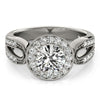 Load image into Gallery viewer, 14k White Gold Teardrop Split Band Diamond Engagement Ring (1 1/3 cttw)