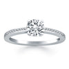 Load image into Gallery viewer, 14k White Gold Channel Set Cathedral Engagement Ring