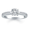 Load image into Gallery viewer, 14k White Gold Cathedral Engagement Ring with Pave Diamonds