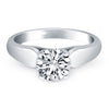 Load image into Gallery viewer, 14k White Gold Tapered Cathedral Solitaire Engagement Ring