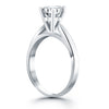 Load image into Gallery viewer, 14k White Gold Tapered Cathedral Solitaire Engagement Ring