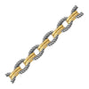 Load image into Gallery viewer, 18k Yellow Gold and Sterling Silver Dual Polished and Cable Style Chain Bracelet