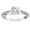 Load image into Gallery viewer, 14k White Gold Pave Diamond Cathedral Engagement Ring