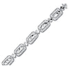 Load image into Gallery viewer, 14k White Gold Antique Vintage Look Filigree Rectangular Link Bracelet