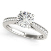 Load image into Gallery viewer, 14k White Gold Antique Style Graduagted Diamond Engagement Ring (1 1/8 cttw)