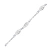 Load image into Gallery viewer, 14k White Gold Filigree Marquise Stationed Anklet