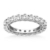 Load image into Gallery viewer, 14k White Gold Shared Prong Round Cut Diamond Eternity Ring