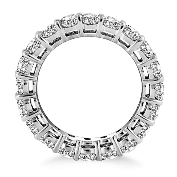 14k White Gold Shared Prong Round Cut Diamond Eternity Ring