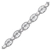 Load image into Gallery viewer, 14k White Gold Antique Vintage Look Filigree Oval Link Bracelet