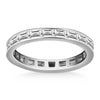 Load image into Gallery viewer, 14k White Gold Eternity Ring with Baguette Diamonds