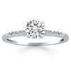 Load image into Gallery viewer, 14k White Gold Engagement Ring with Diamond Band Design