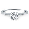 Load image into Gallery viewer, 14k White Gold Engagement Ring with Diamond Band Design