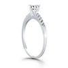 Load image into Gallery viewer, 14k White Gold Engagement Ring with Diamond Band Design