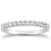 Load image into Gallery viewer, 14k White Gold Fancy U Setting Shared Prong Diamond Wedding Ring Band