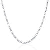 Load image into Gallery viewer, 3.0mm 14k White Gold Solid Figaro Chain