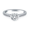 Load image into Gallery viewer, 14k White Gold Diamond Channel Cathedral Engagement Ring