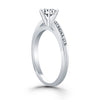 Load image into Gallery viewer, 14k White Gold Diamond Channel Cathedral Engagement Ring