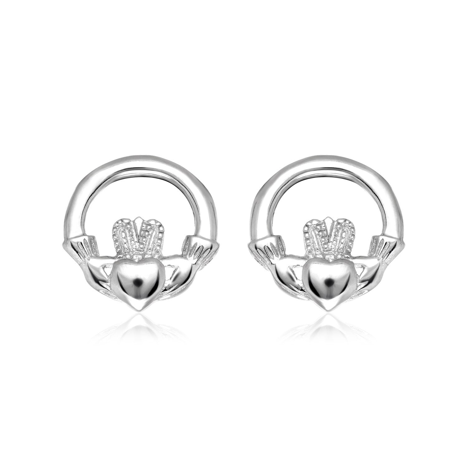 Sterling Silver Claddagh Earrings