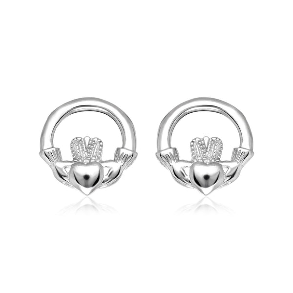 Sterling Silver Claddagh Earrings