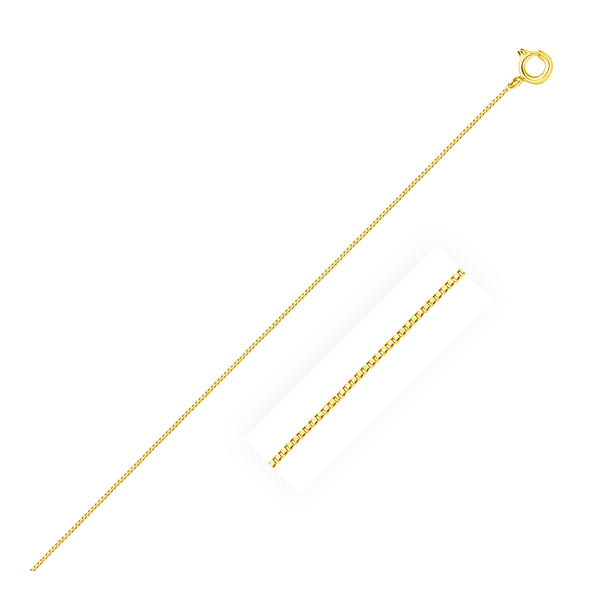 14k Yellow Gold Classic Box Chain 0.45mm