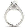 Load image into Gallery viewer, 14k White Gold Split Shank Prong Set Diamond Engagement Ring (1 3/8 cttw)