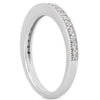 Load image into Gallery viewer, 14k White Gold Pave Diamond Milgrain Wedding Ring Band Set 1/2 Around