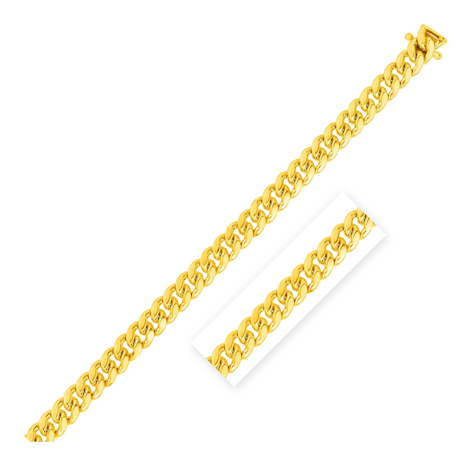 4.0mm 14k Yellow Gold Classic Miami Cuban Chain