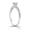 Load image into Gallery viewer, 14k White Gold Engagement Ring with Pave Diamond Band