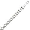 Load image into Gallery viewer, Sterling Silver Rolo Style Polished Charm Bracelet with Rhodium Plating