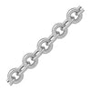 Load image into Gallery viewer, Sterling Silver Round Motif Cable Design Chain Link Bracelet