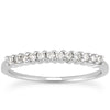 Load image into Gallery viewer, 14k White Gold Raised Shared Prong Diamond Wedding Ring Band