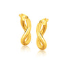 Load image into Gallery viewer, 14k Yellow Gold Italian Twist Hoop Earrings (5/8 inch Diameter)