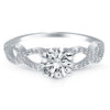 Load image into Gallery viewer, 14k White Gold Double Infinity Diamond Engagement Ring