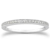 Load image into Gallery viewer, 14k White Gold Diamond Micro Pave Diamond Milgrain Wedding Ring Band