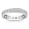 Load image into Gallery viewer, 14k White Gold Eternity Ring with Channel Set Princess Cut Diamonds