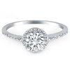 Load image into Gallery viewer, 14k White Gold Diamond Halo Collar Engagement Ring