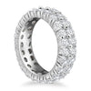 Load image into Gallery viewer, 14k White Gold Double Band Round Diamond Eternity Ring