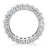 Load image into Gallery viewer, 14k White Gold Double Band Round Diamond Eternity Ring