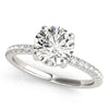 Load image into Gallery viewer, 14k White Gold Diamond Engagement Ring with Scalloped Row Band (2 1/4 cttw)