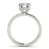 Load image into Gallery viewer, 14k White Gold Diamond Engagement Ring with Scalloped Row Band (2 1/4 cttw)